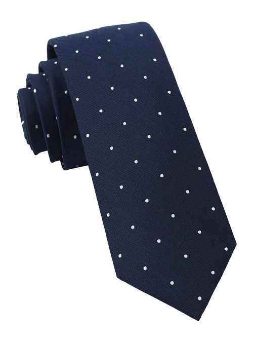 navy dotted tie