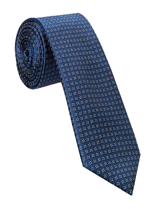 navy patterned tie