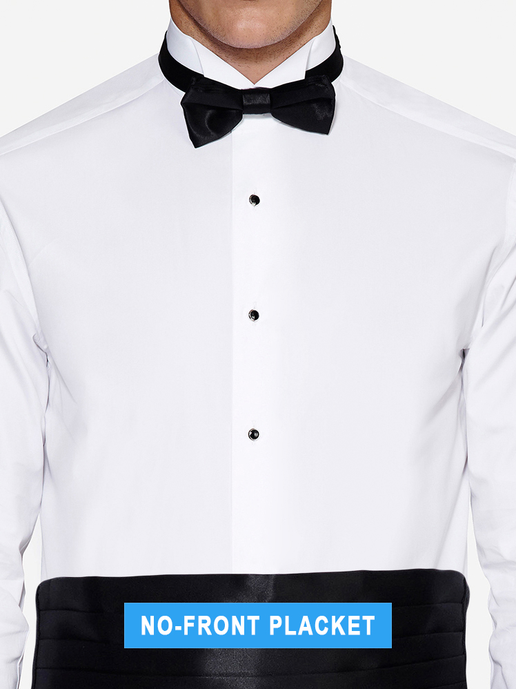 no front placket tuxedo shirt