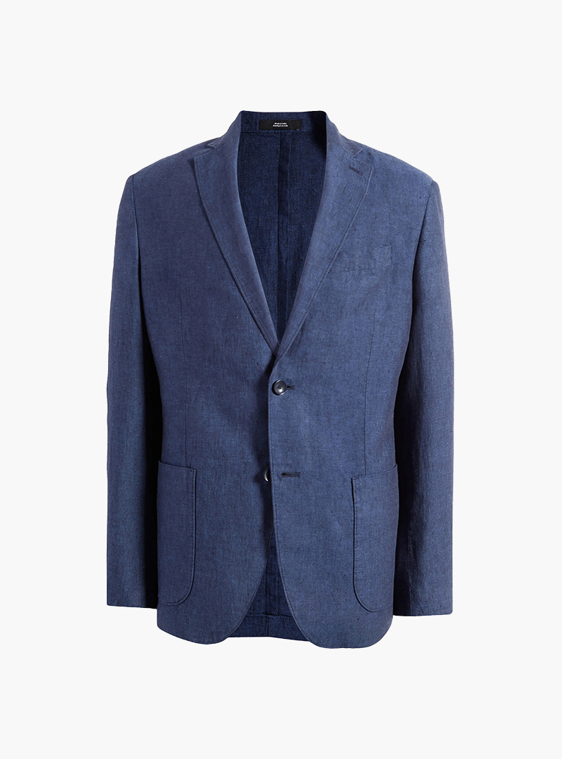 Nordstrom linen navy blue sport coat