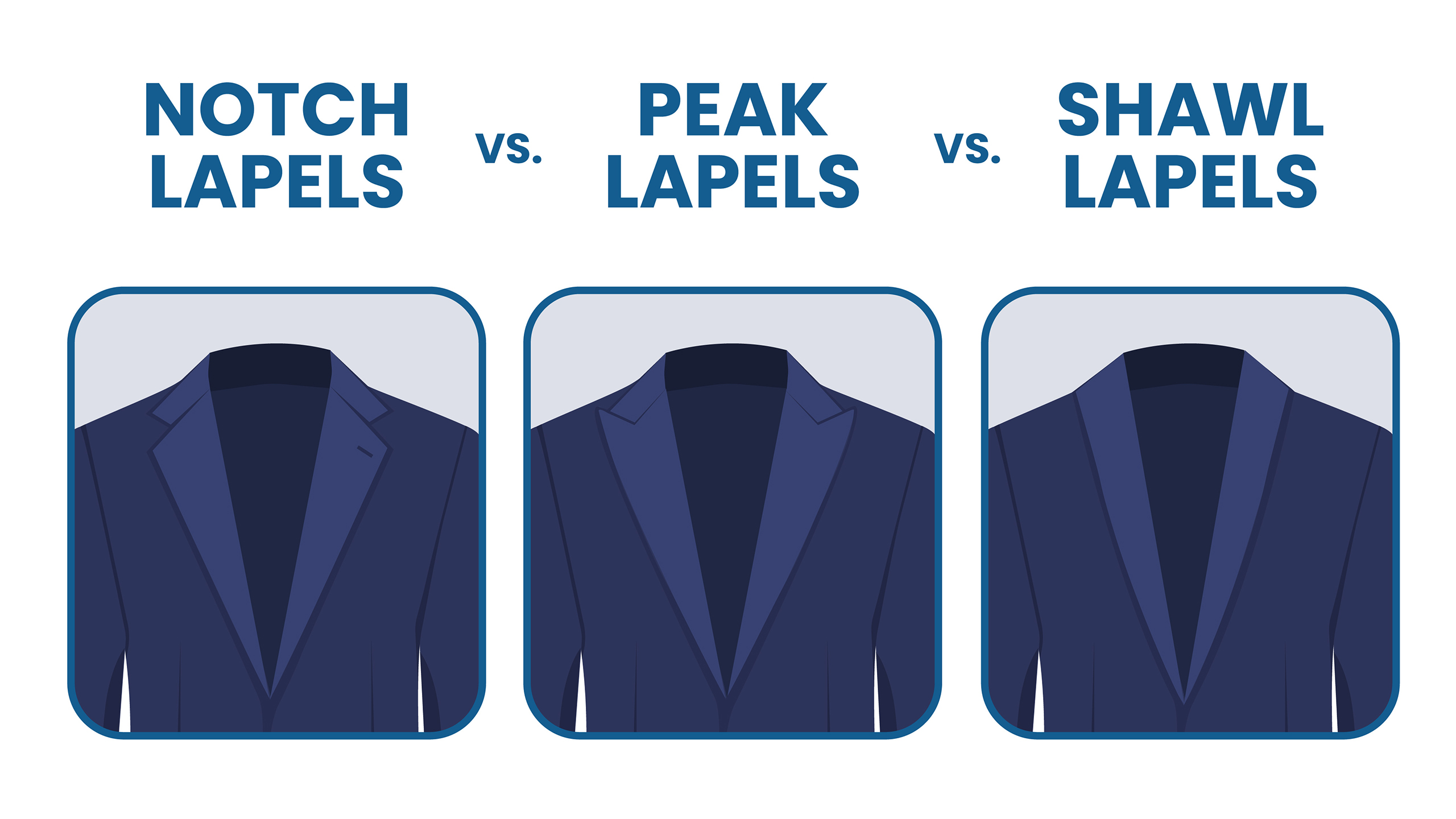 Suit Lapels Guide: Notch vs. Peak vs. Shawl Lapel - Suits Expert