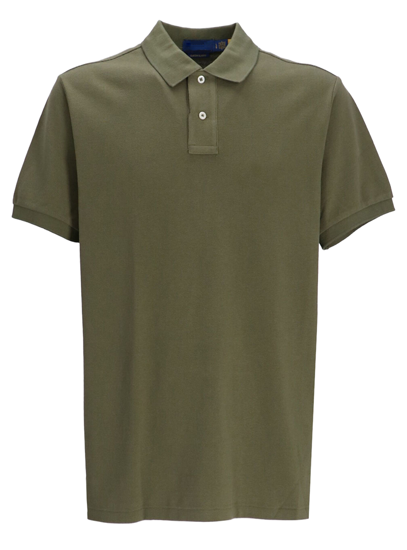 olive green polo T-shirt