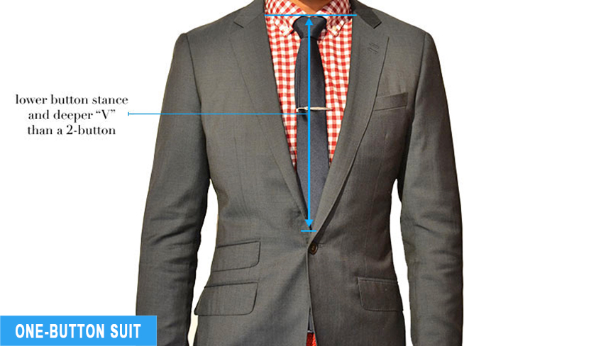 One button suit