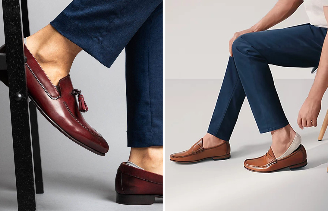 pairing no-show socks with loafers