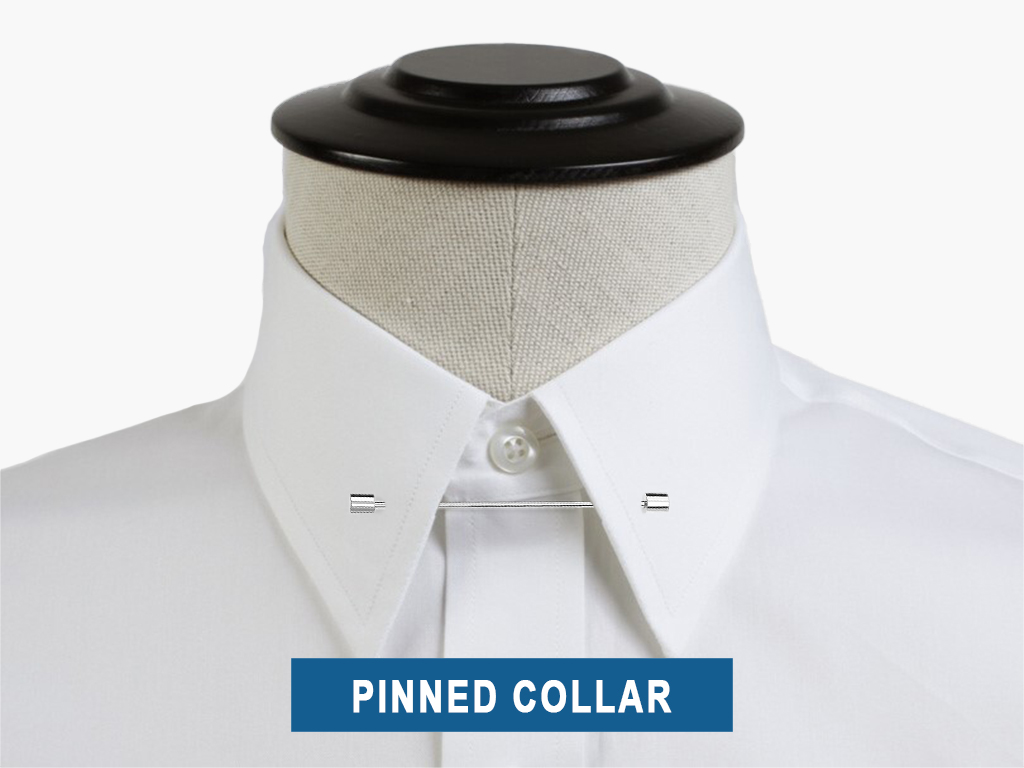 pinned shirt collar type