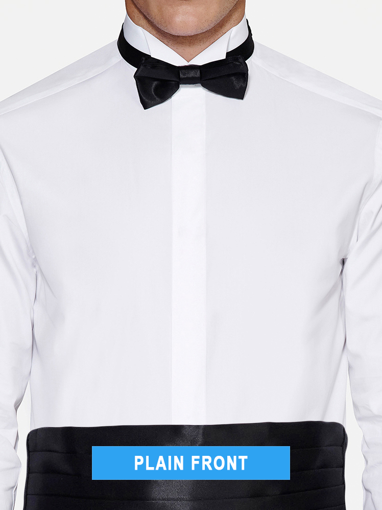 Plain tuxedo shirt front