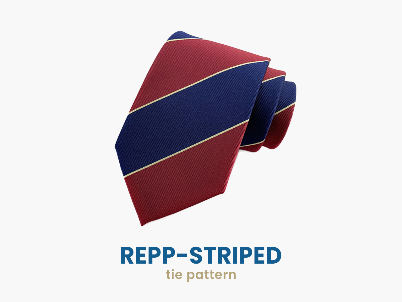 Repp-striped tie pattern