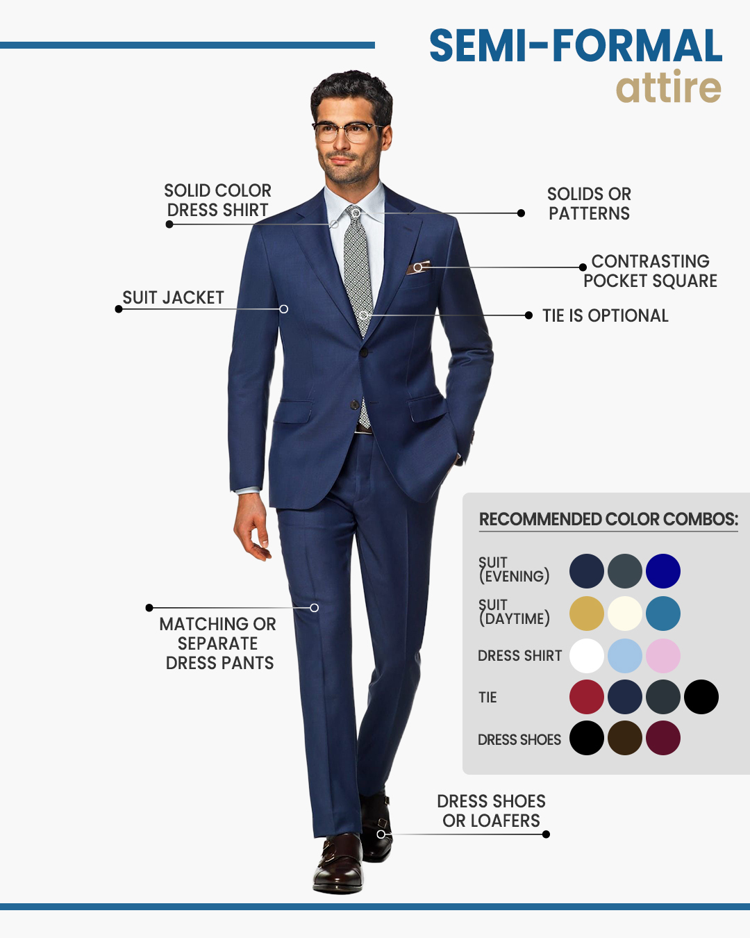 semi-formal dress code attire for men