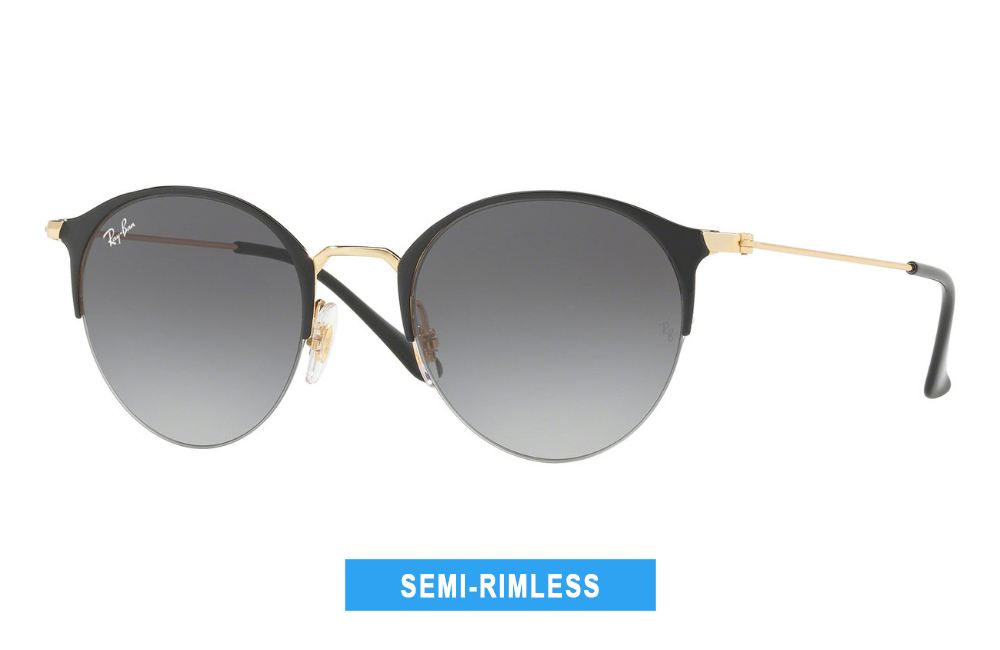 semi-rimless sunglasses