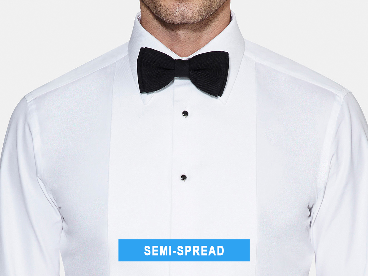 Tuxedo shirt without clearance collar
