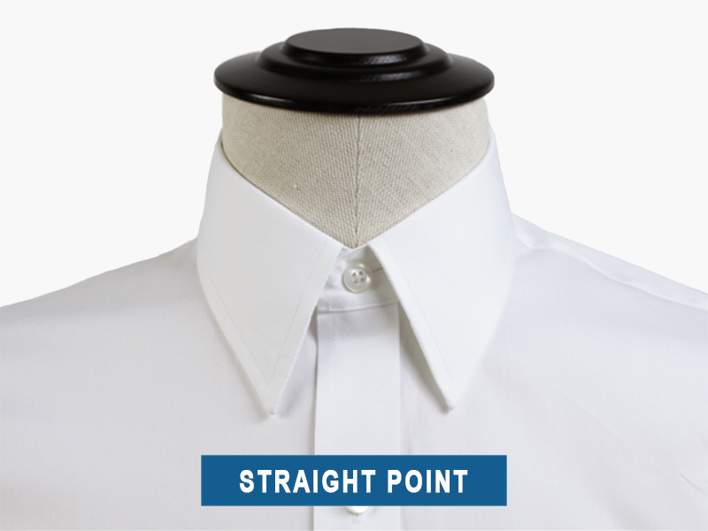 straight point shirt collar type