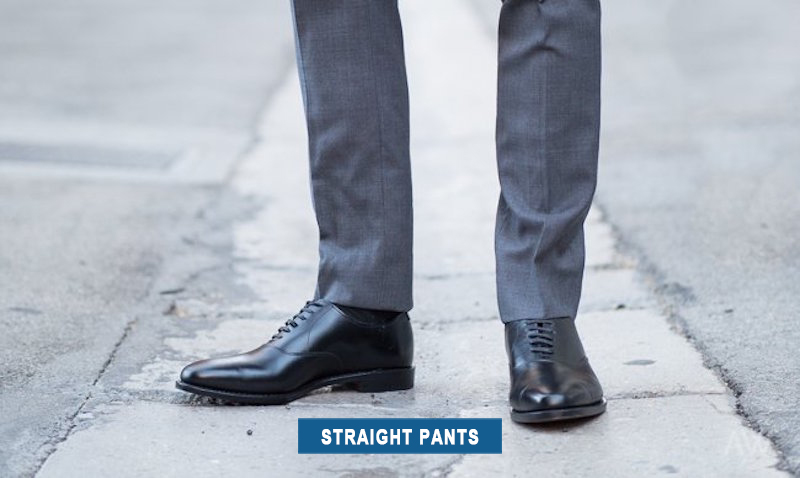 straight suit pants trouser break