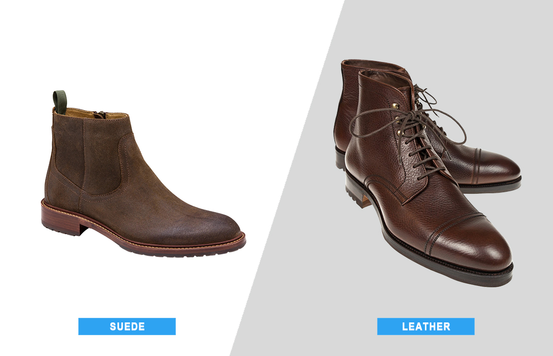 suede vs. leather boots