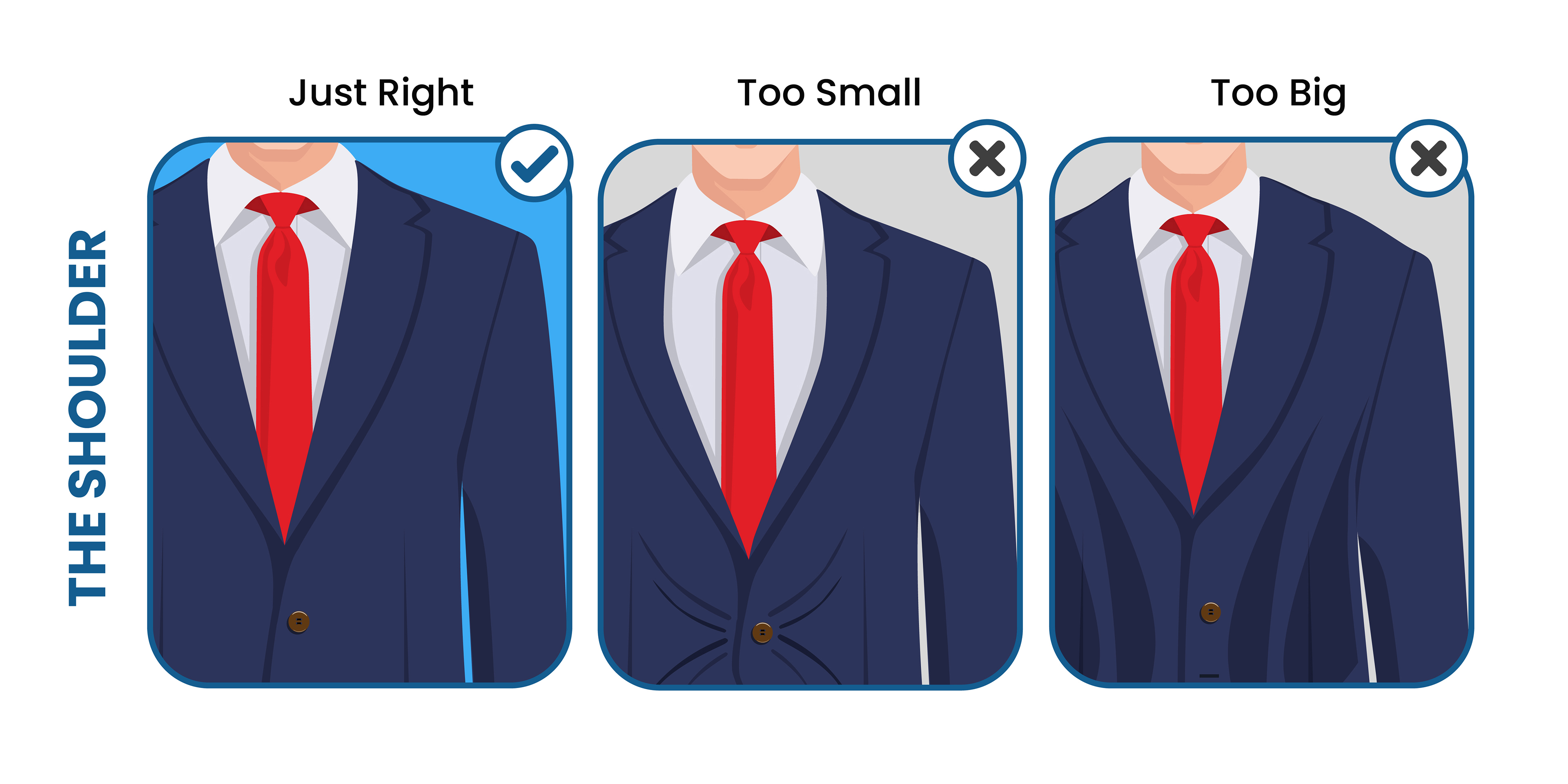 how the suit jacket shoulder should fit