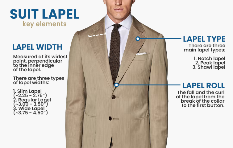 Slim Notch Lapel Suit | chegos.pl