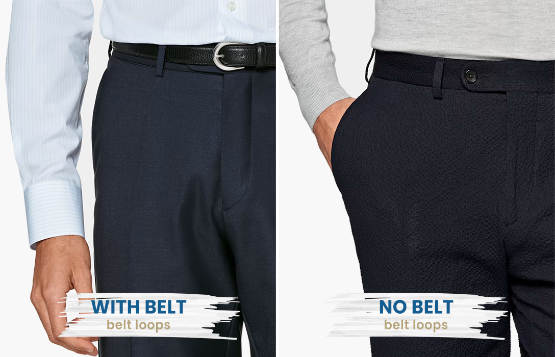 belt loops with belt vs. without belt