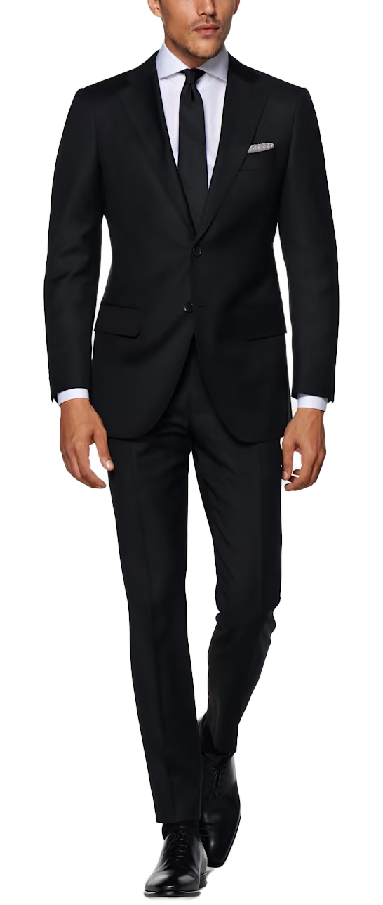 Suitsupply Lazio slim-fit wool black suit