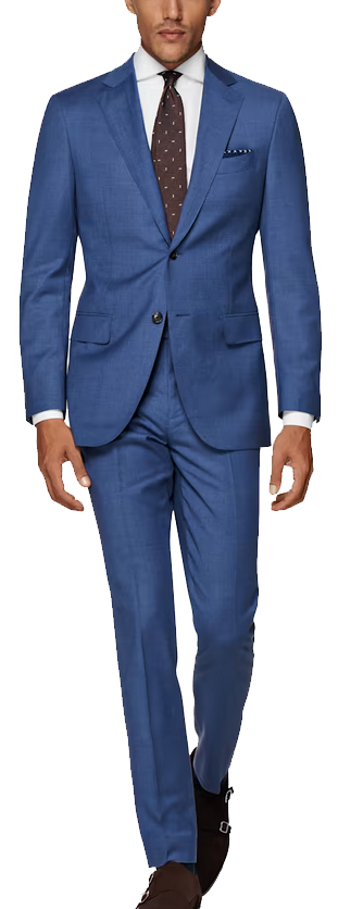 Blue wool suit by Suitsupply
