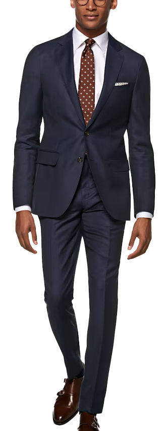 navy wool regular-fit suit by SuitSupply