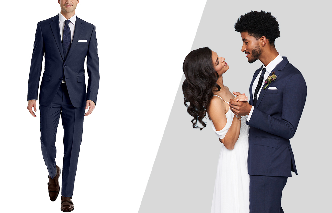 summer wedding attire: how to wear navy suit for the groom