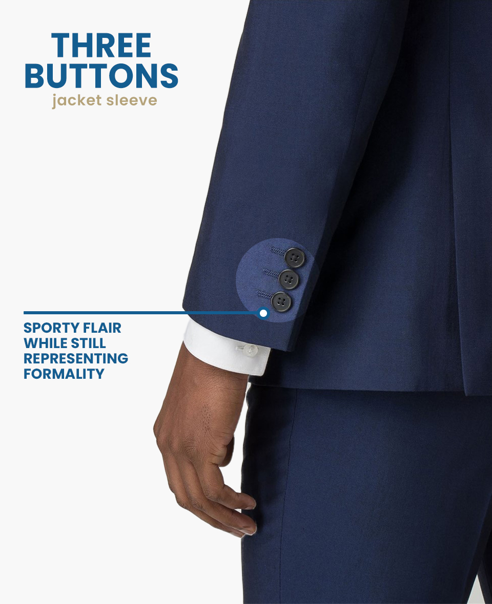three sleeve buttons