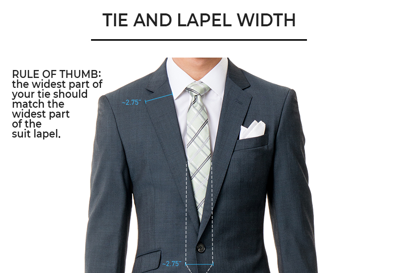 tie and lapel width should match