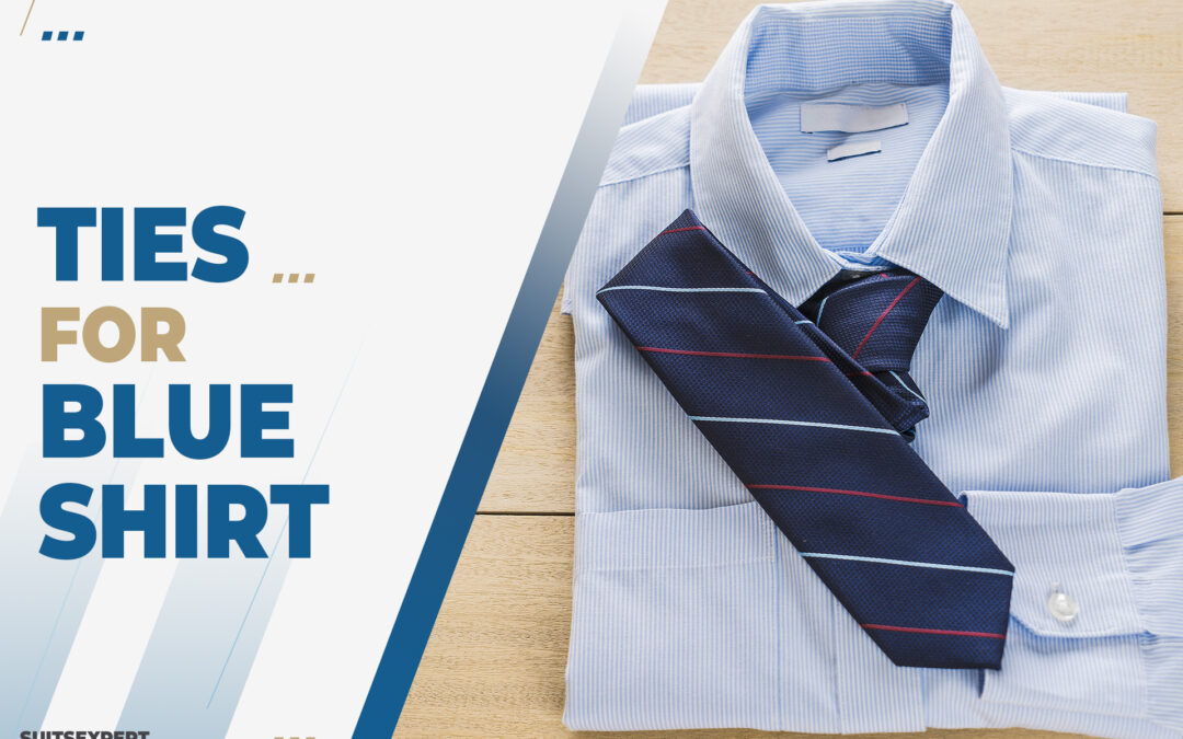 Blue shirt white collar tie combination sale