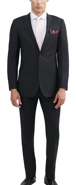 Italian wool charcoal grey suit by Tomasso Black
