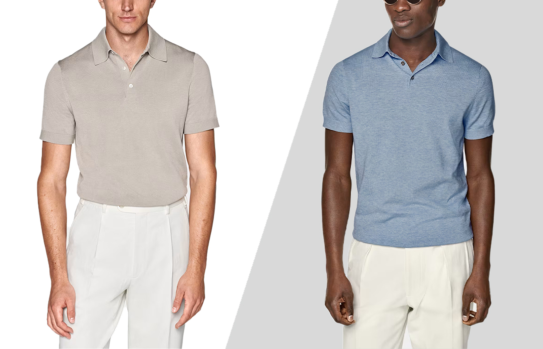 tucked-in vs. untucked polo shirt