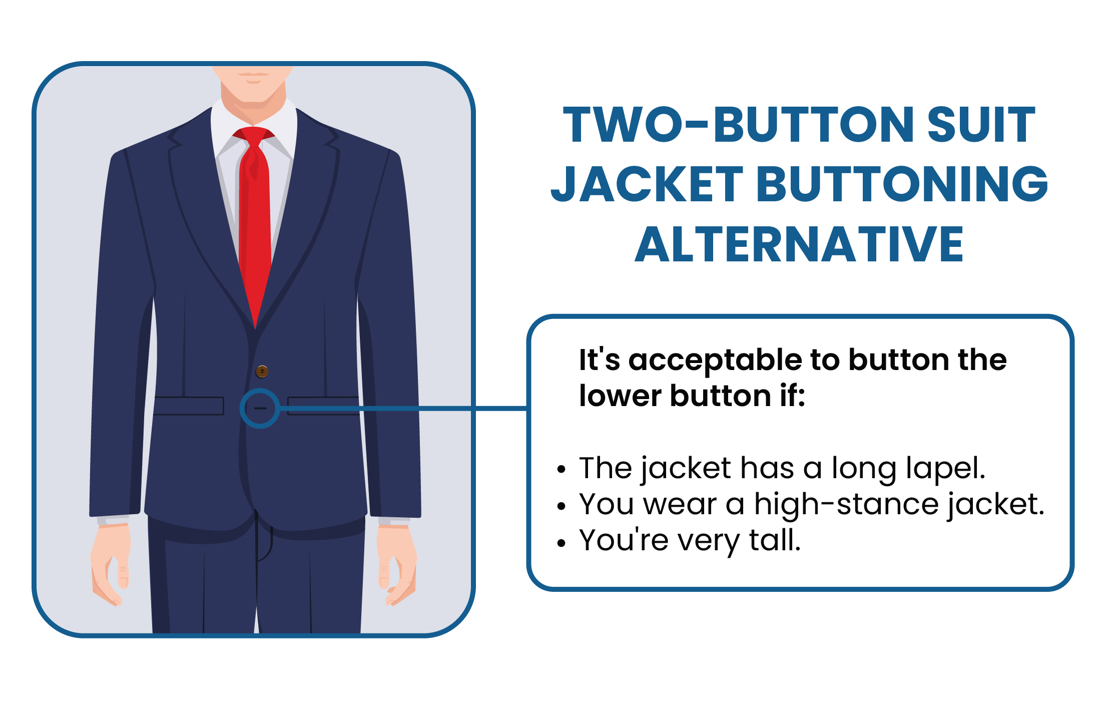 two-button suit buttoning alternative