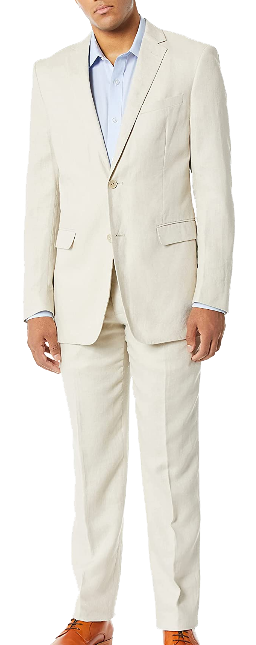 Regular-fit tan linen suit by US Polo