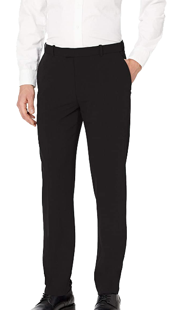 straight-fit flex black dress slacks by Van Heusen