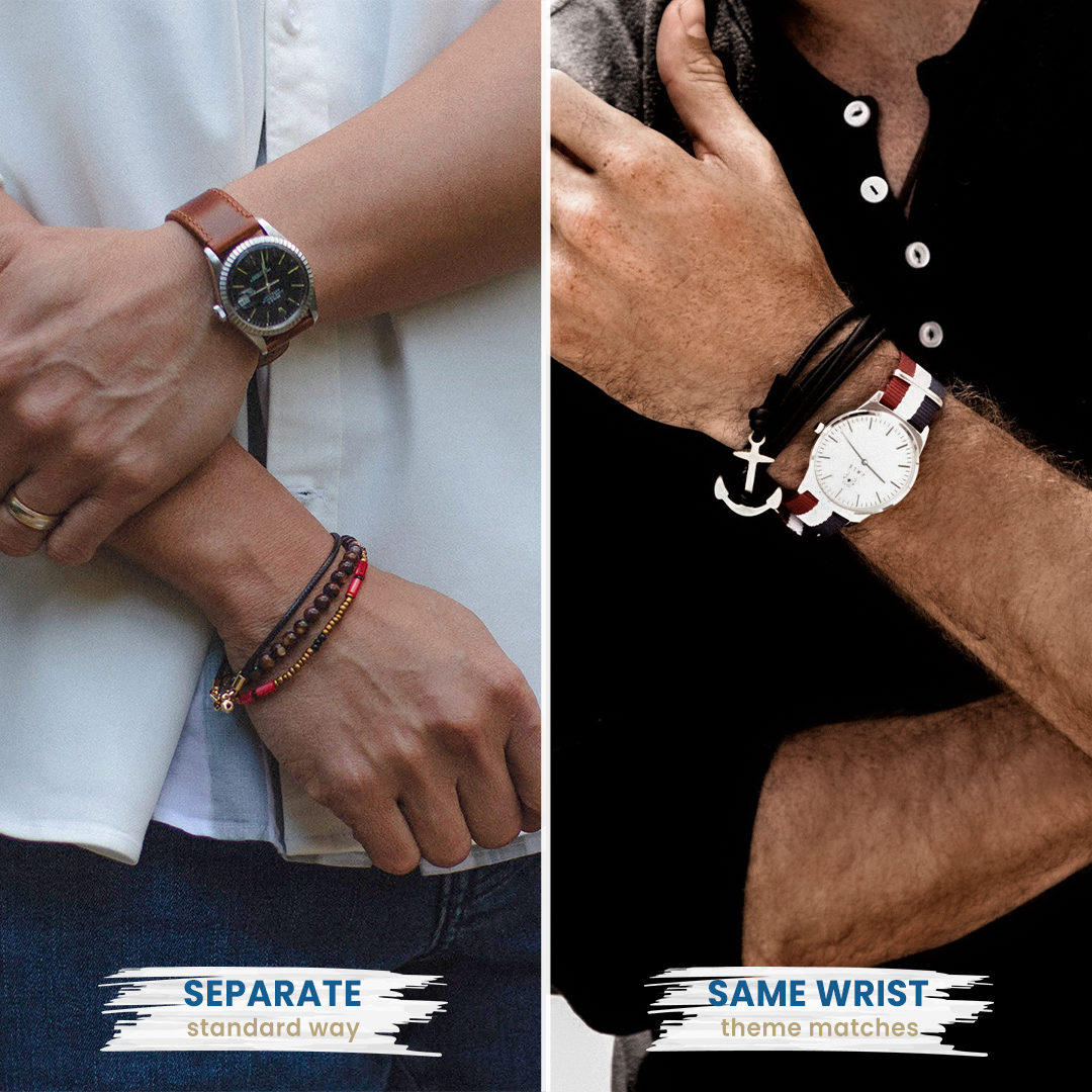wearing different bracelets with a watch
