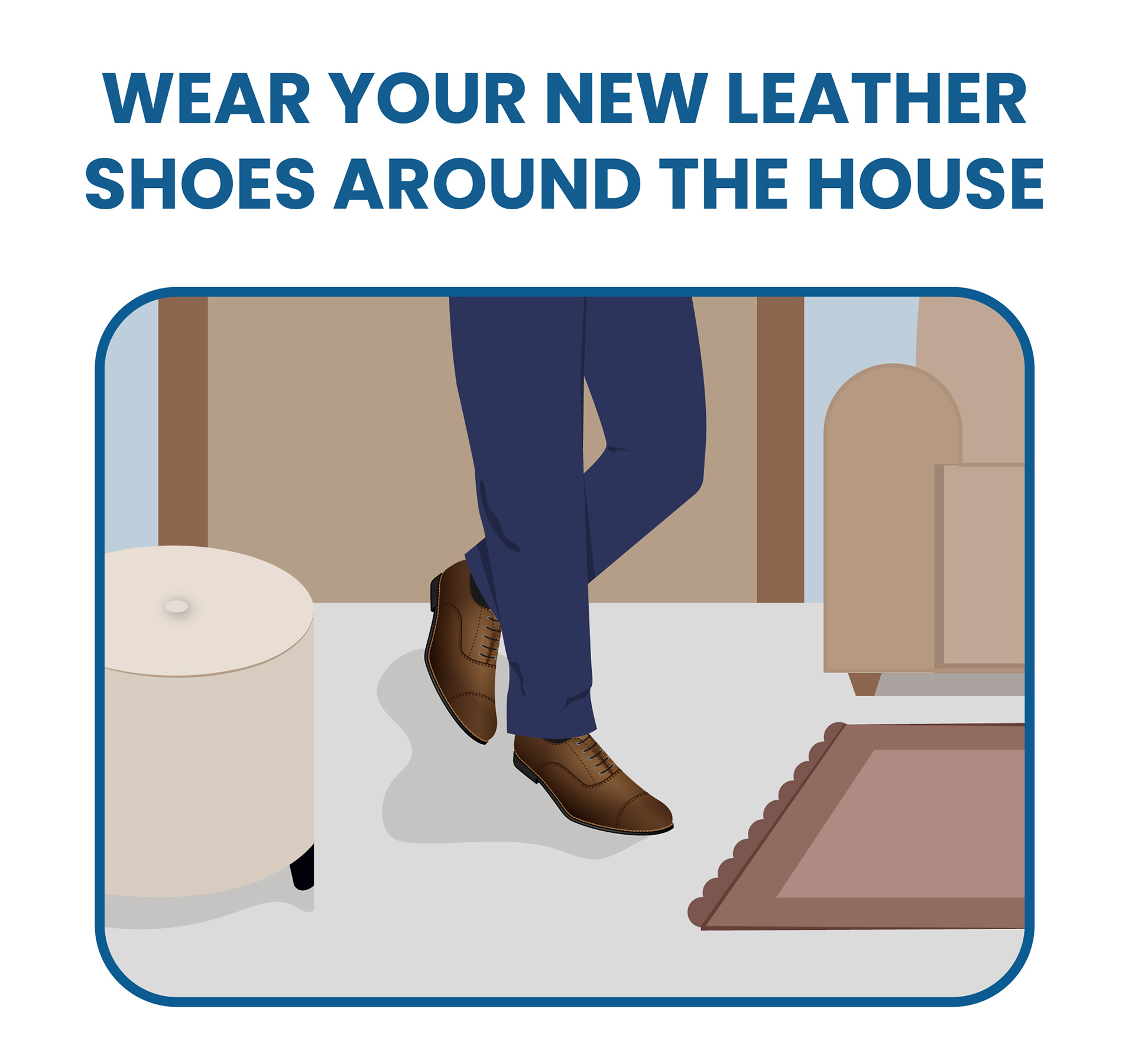 wearing dress shoes around the house