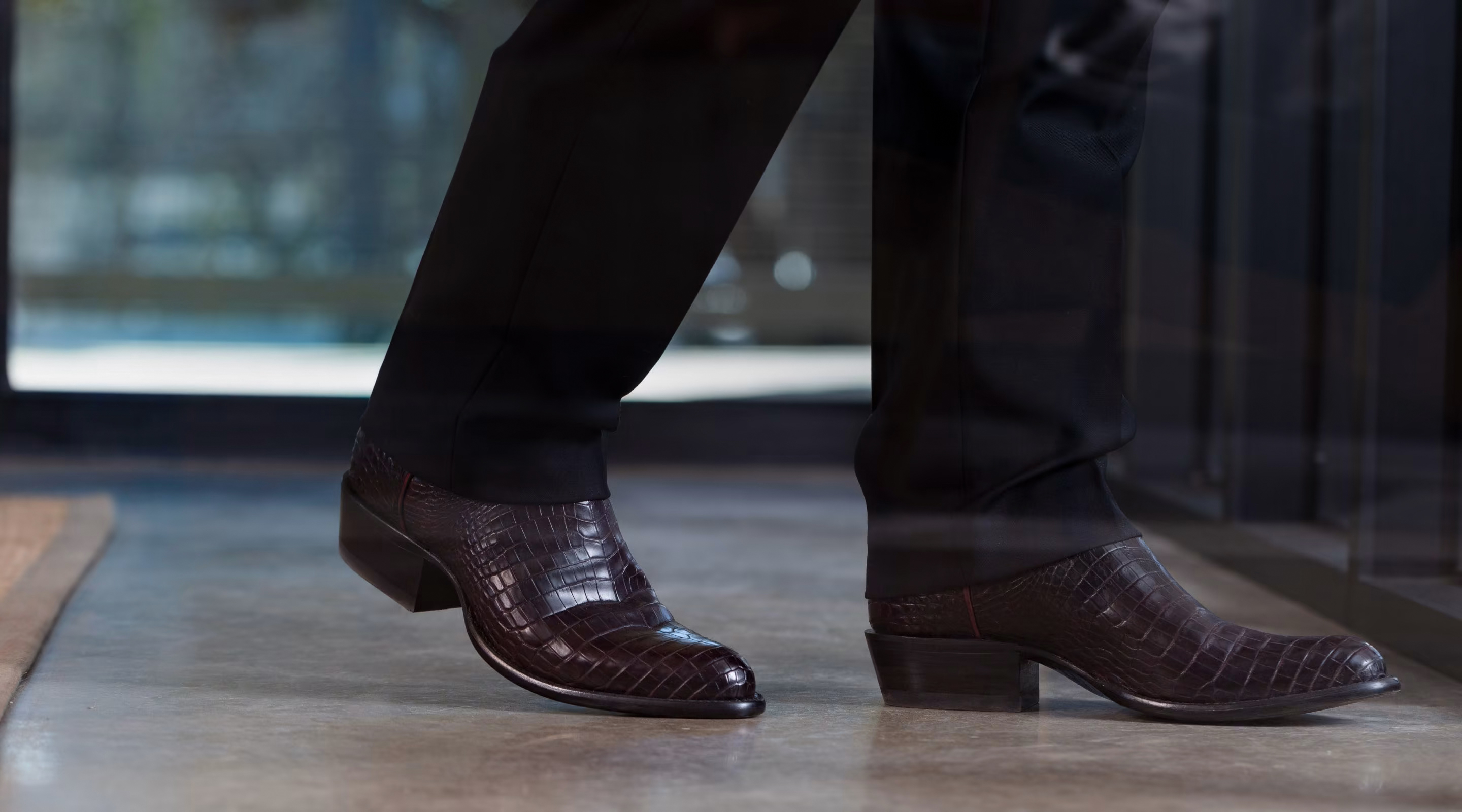 Black suit with cowboy boots cheap