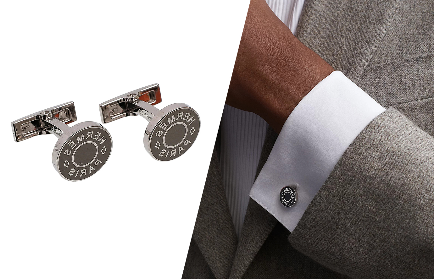 wearing cufflinks with a power suit