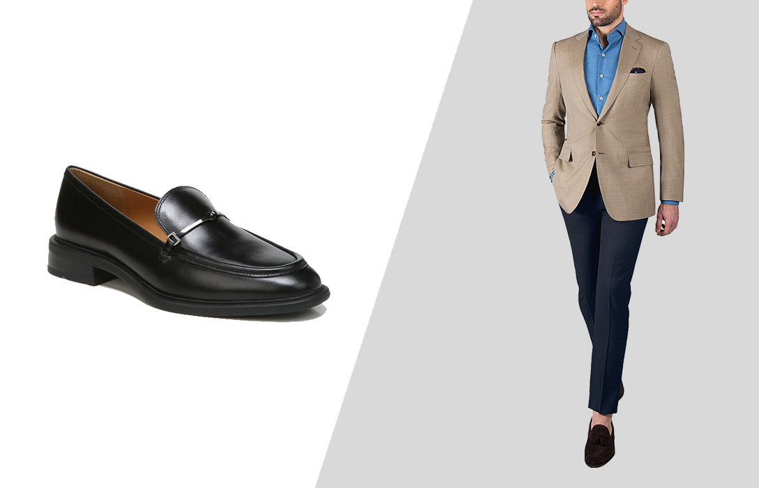 How The Best Dressed Men Wear Blue Pants & Black Shoes | Soxy