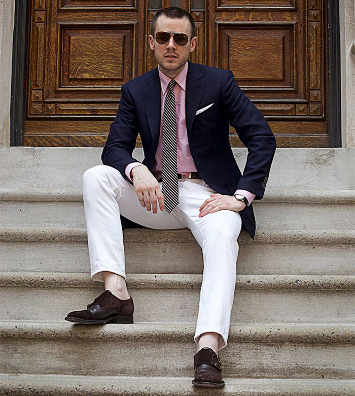 How The Best Dressed Men Wear Pink Shirts Brown Shoes | peacecommission ...