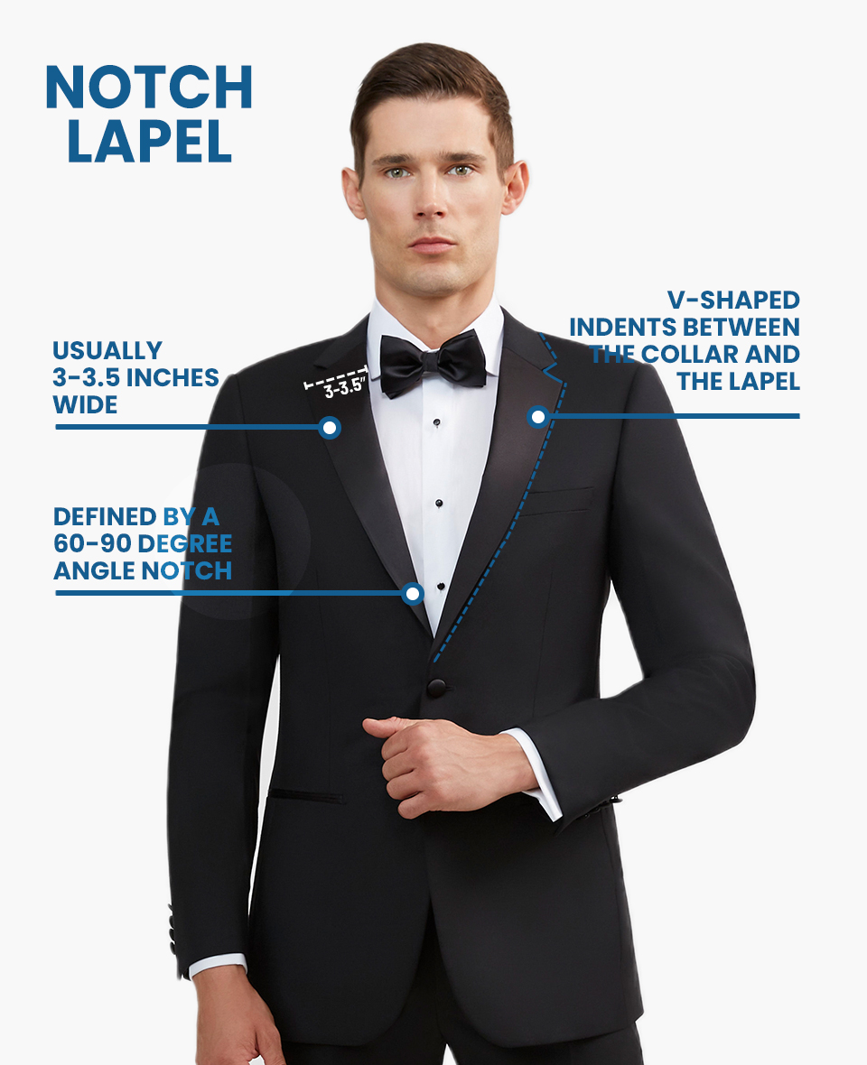 notch lapel tuxedo jacket