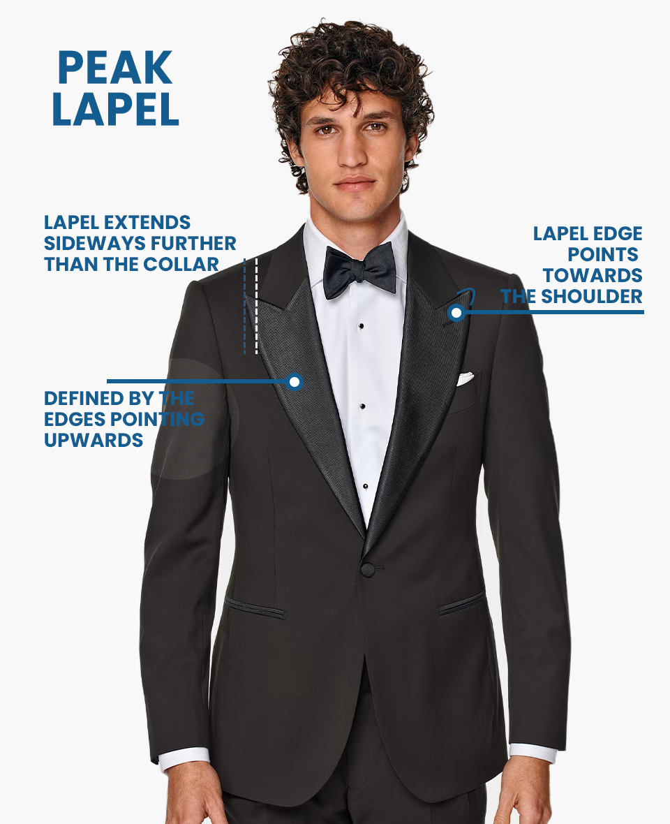 peak lapel tuxedo jacket