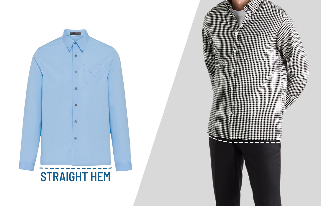 what is straight hem dress shirt