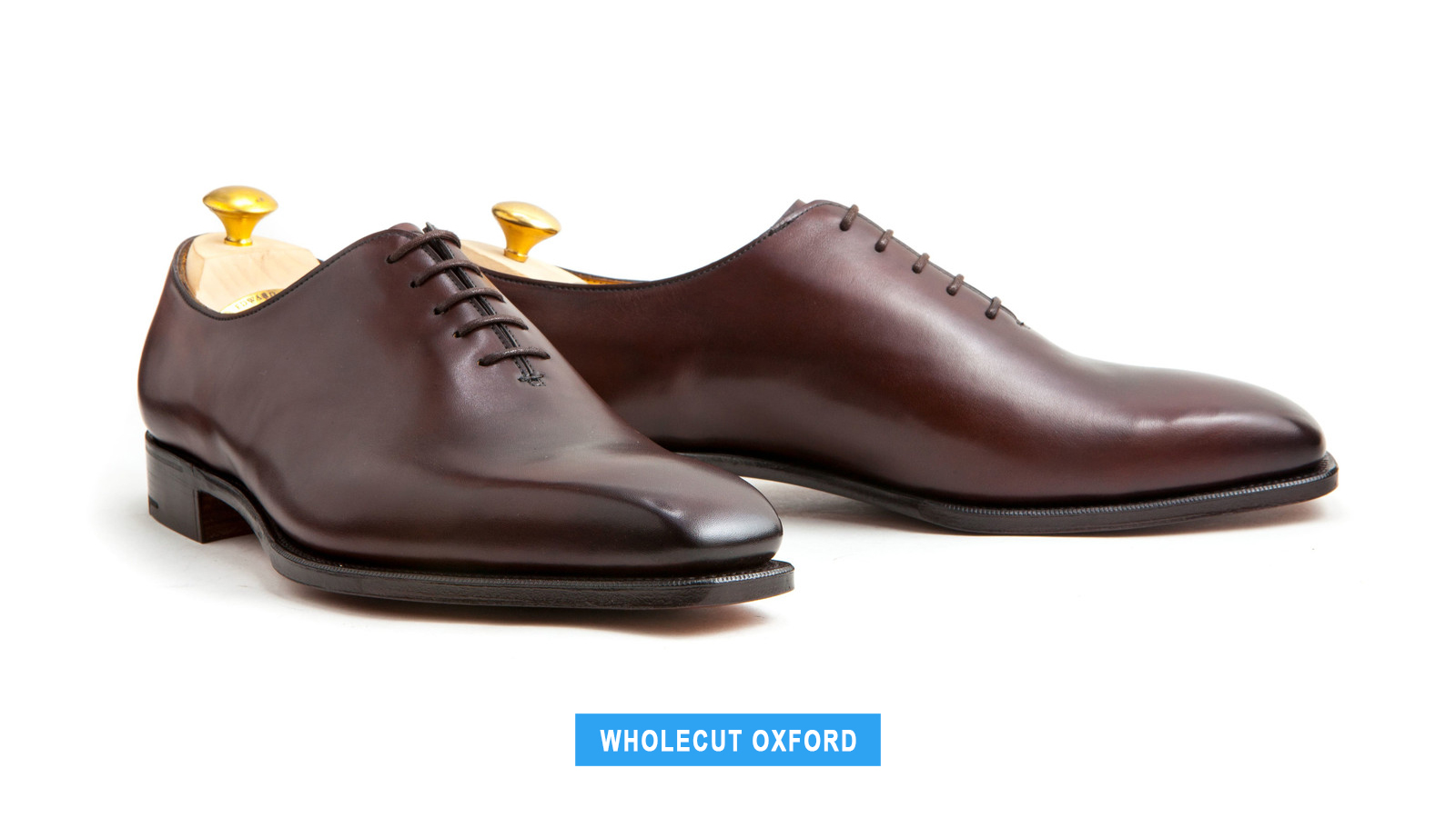 brown wholecut Oxford dress shoes style