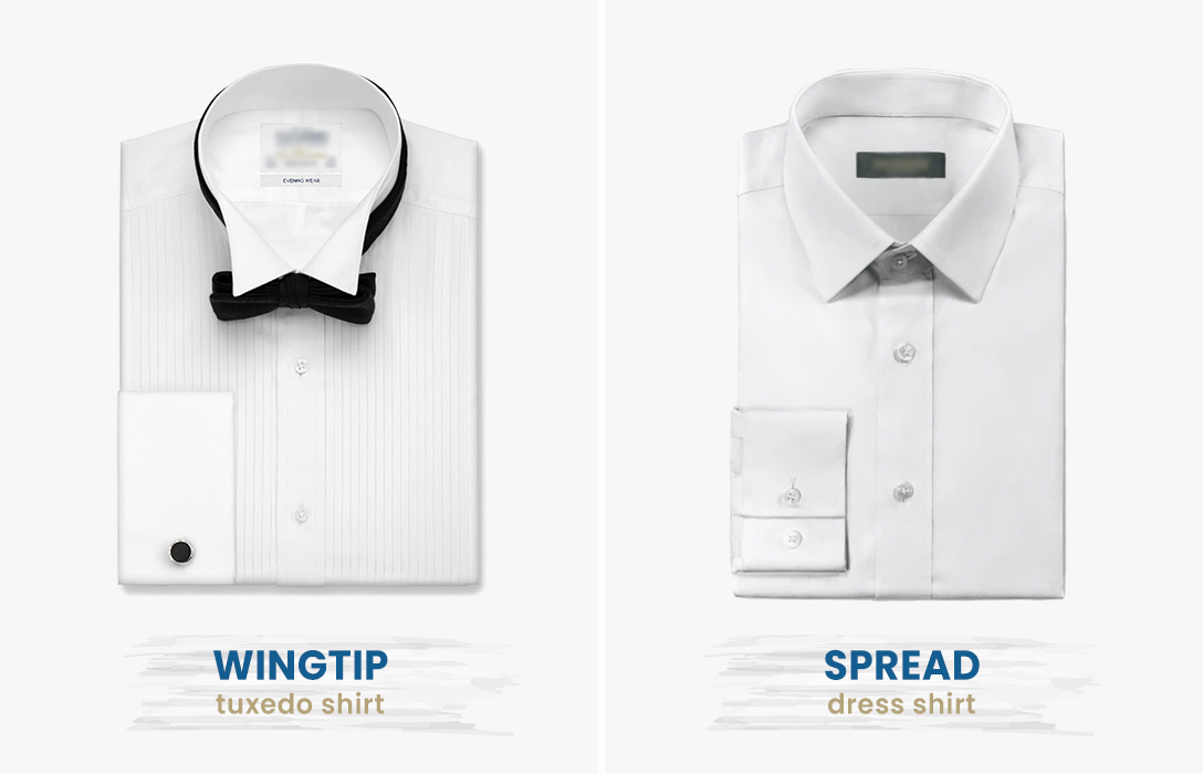 wingtip vs. spread collars