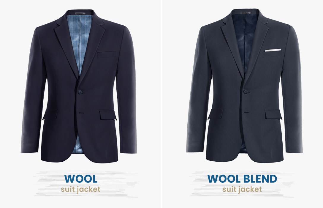 wool vs. wool blend suit jacket fabric