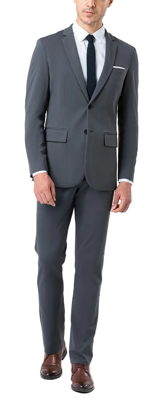 Regular-fit stretch dark grey suit by xSuit
